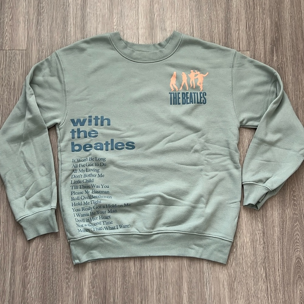 green beatles crew neck